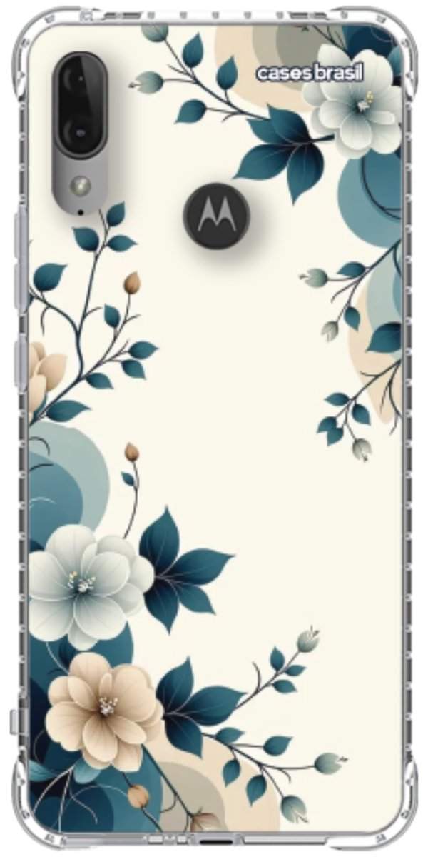 Capinha para Celular Floral Azul