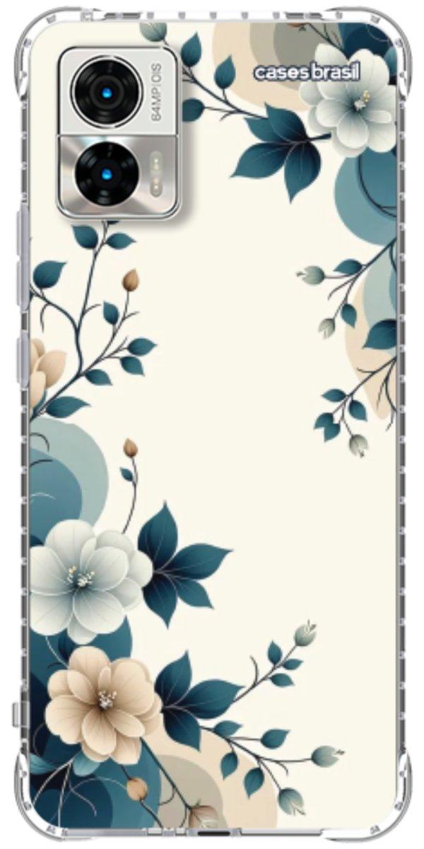 Capinha para Celular Floral Azul