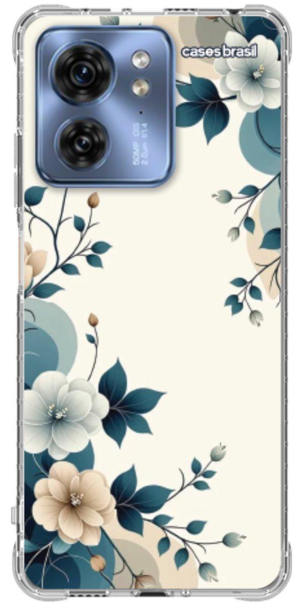 Capinha para Celular Floral Azul