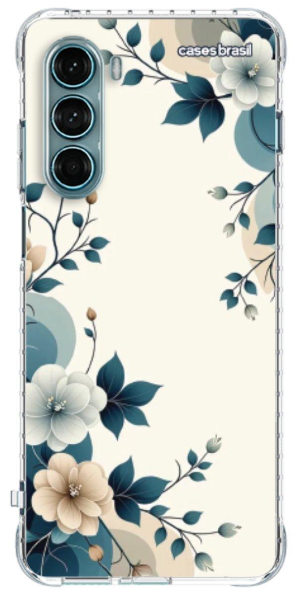 Capinha para Celular Floral Azul