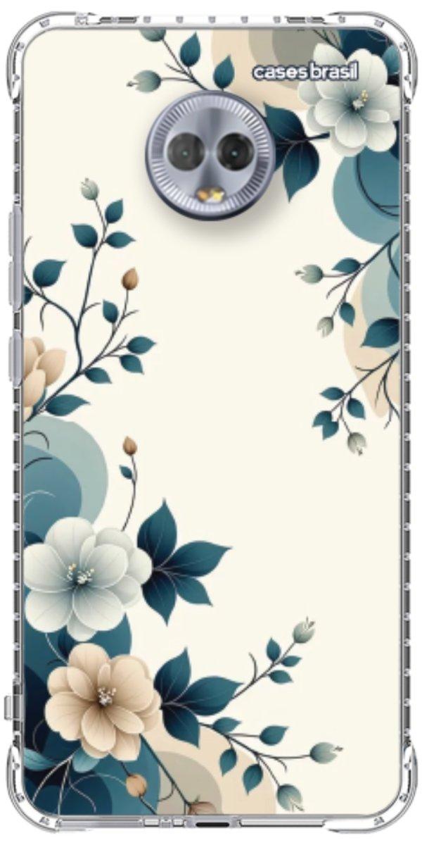 Capinha para Celular Floral Azul