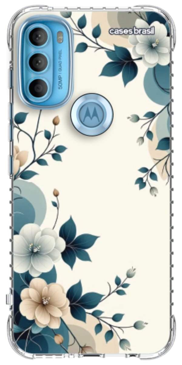 Capinha para Celular Floral Azul