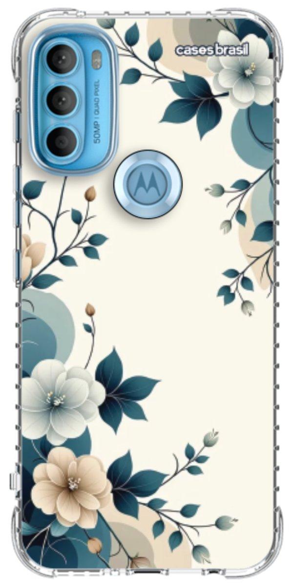 Capinha para Celular Floral Azul