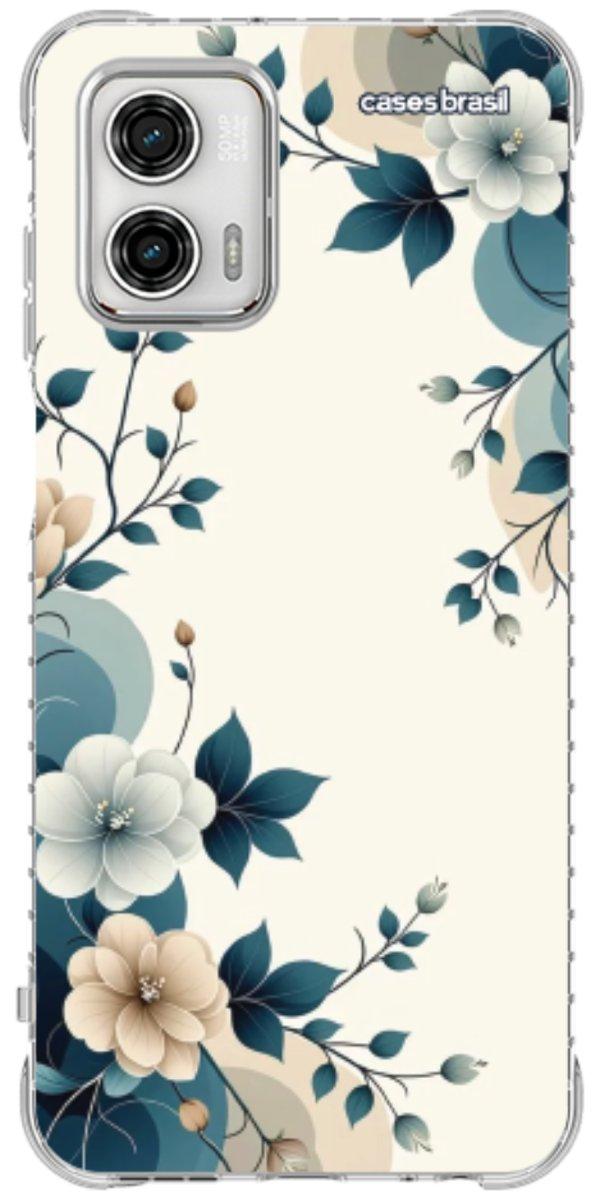 Capinha para Celular Floral Azul
