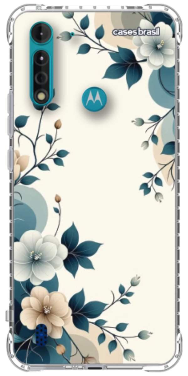 Capinha para Celular Floral Azul