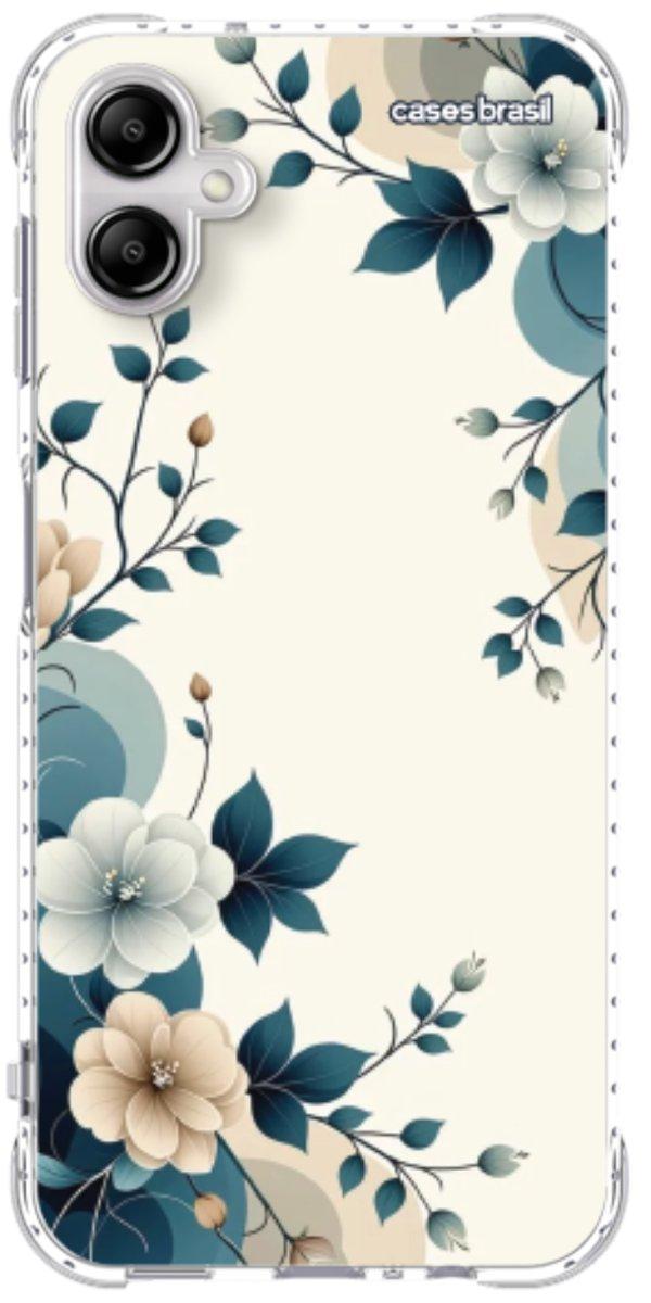 Capinha para Celular Floral Azul