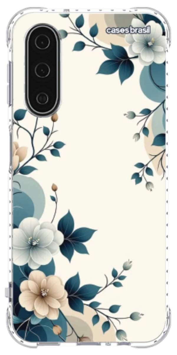 Capinha para Celular Floral Azul