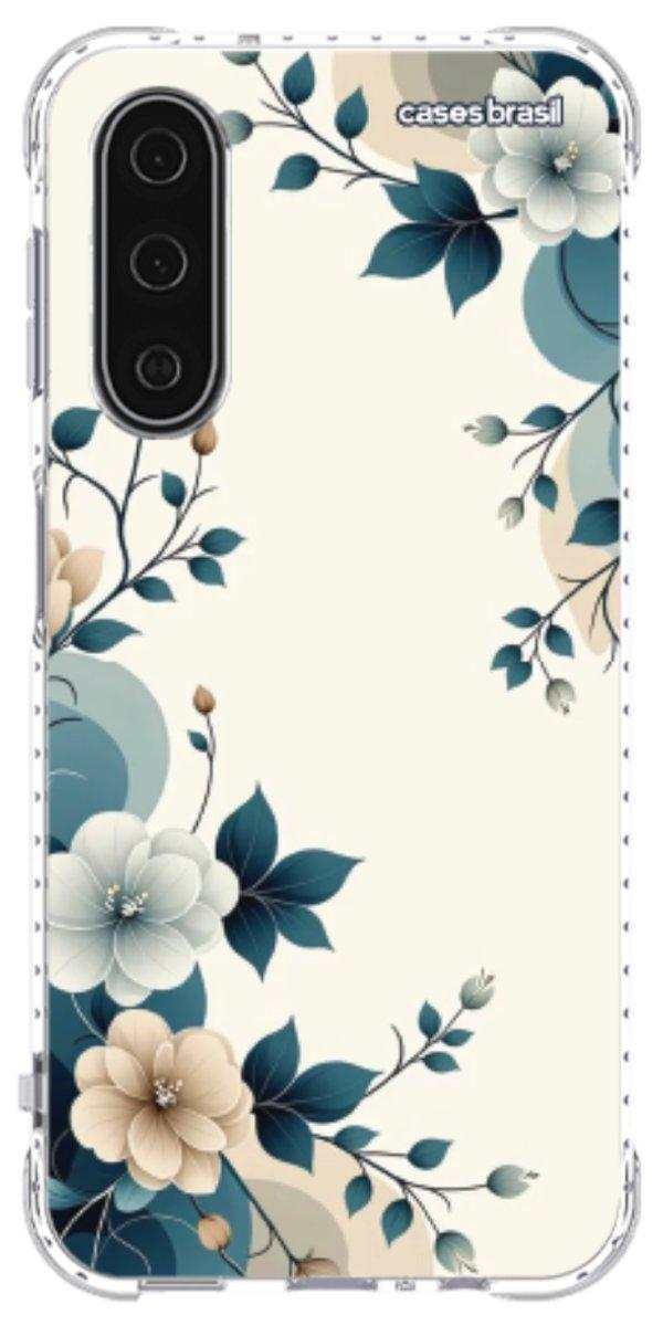 Capinha para Celular Floral Azul