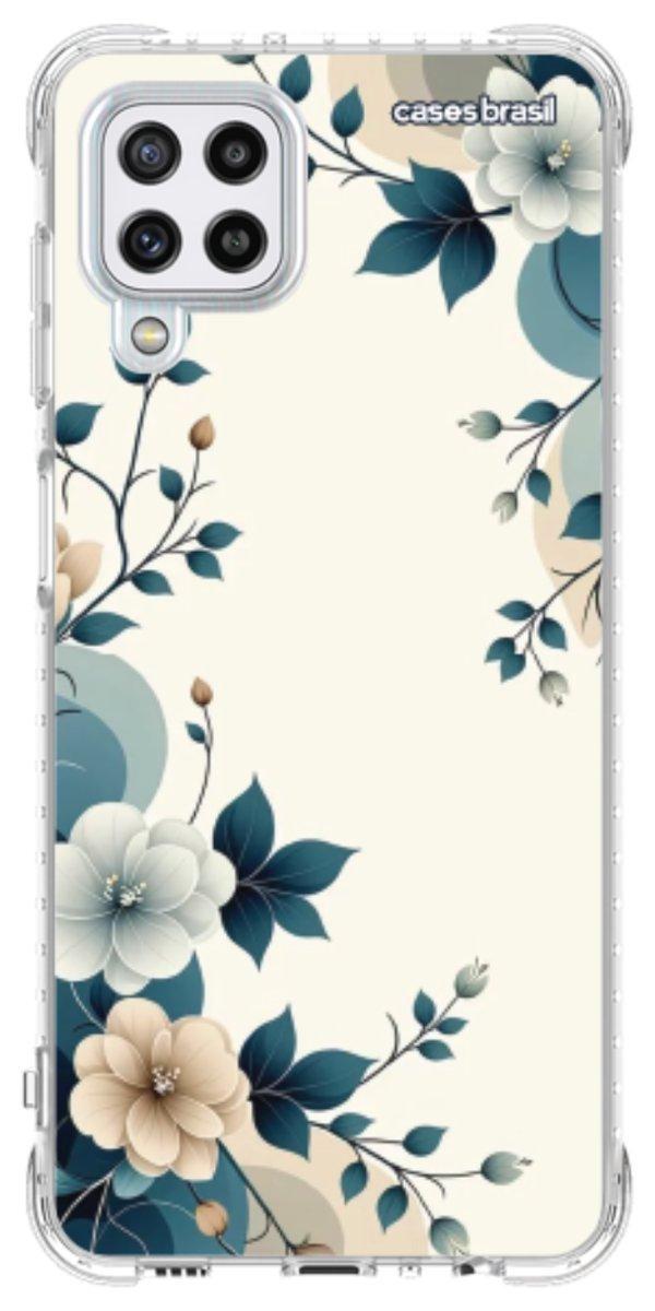 Capinha para Celular Floral Azul