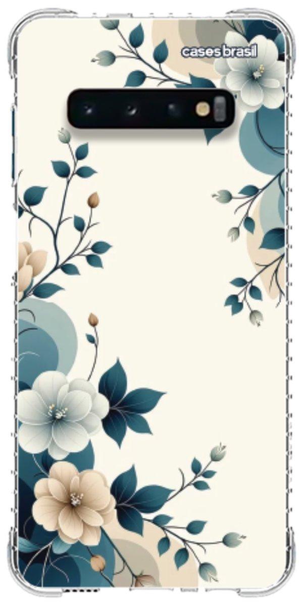 Capinha para Celular Floral Azul