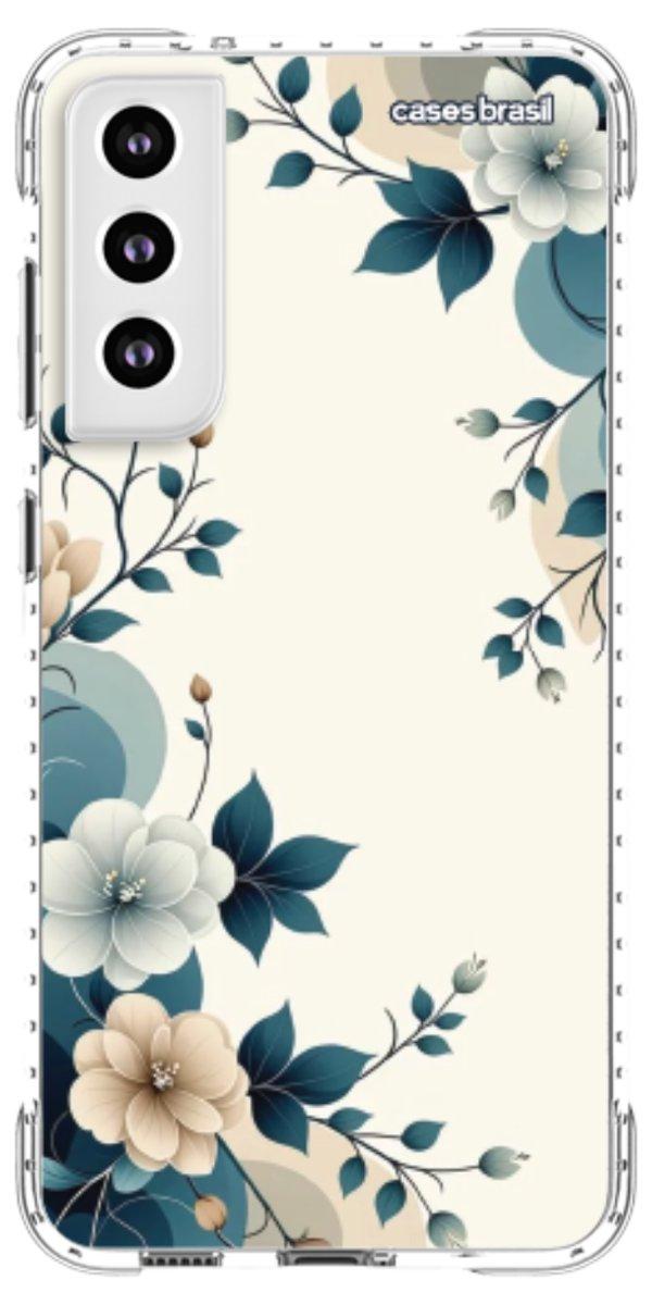 Capinha para Celular Floral Azul