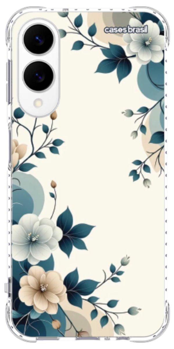 Capinha para Celular Floral Azul