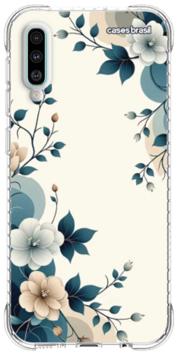 Capinha para Celular Floral Azul