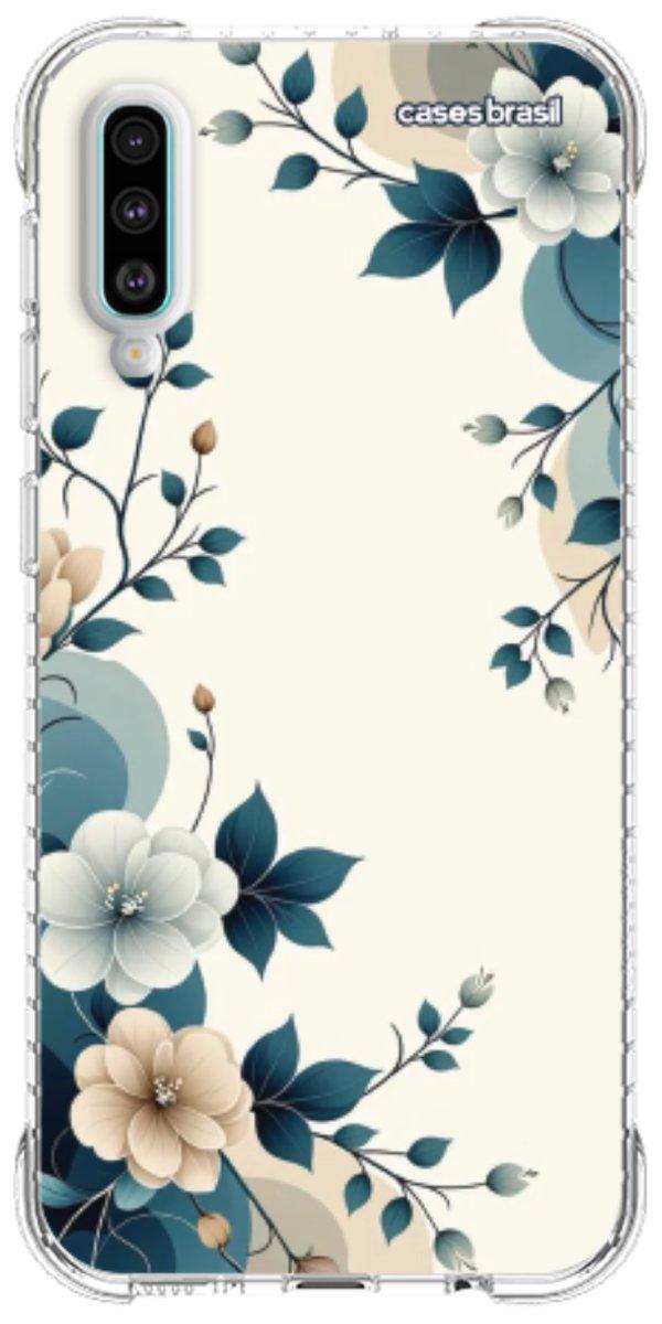 Capinha para Celular Floral Azul