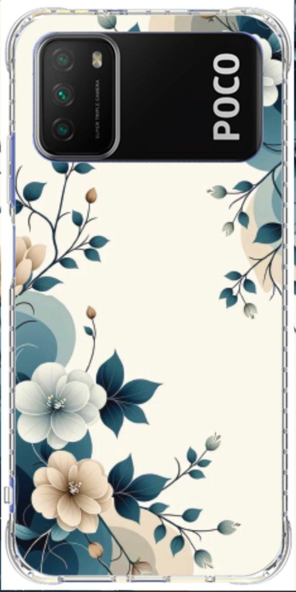 Capinha para Celular Floral Azul