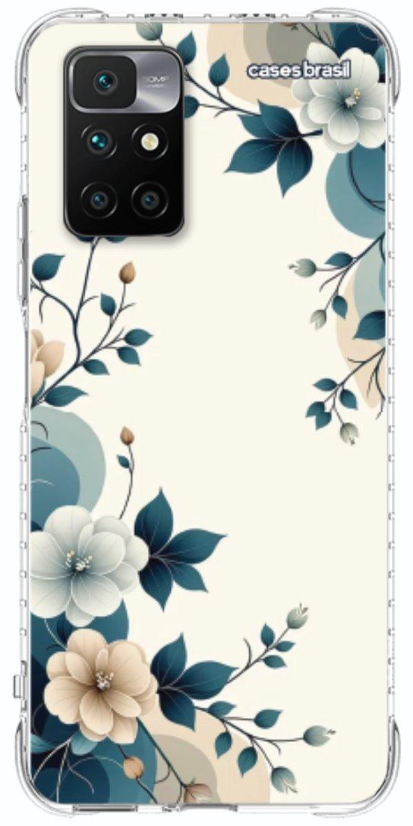 Capinha para Celular Floral Azul