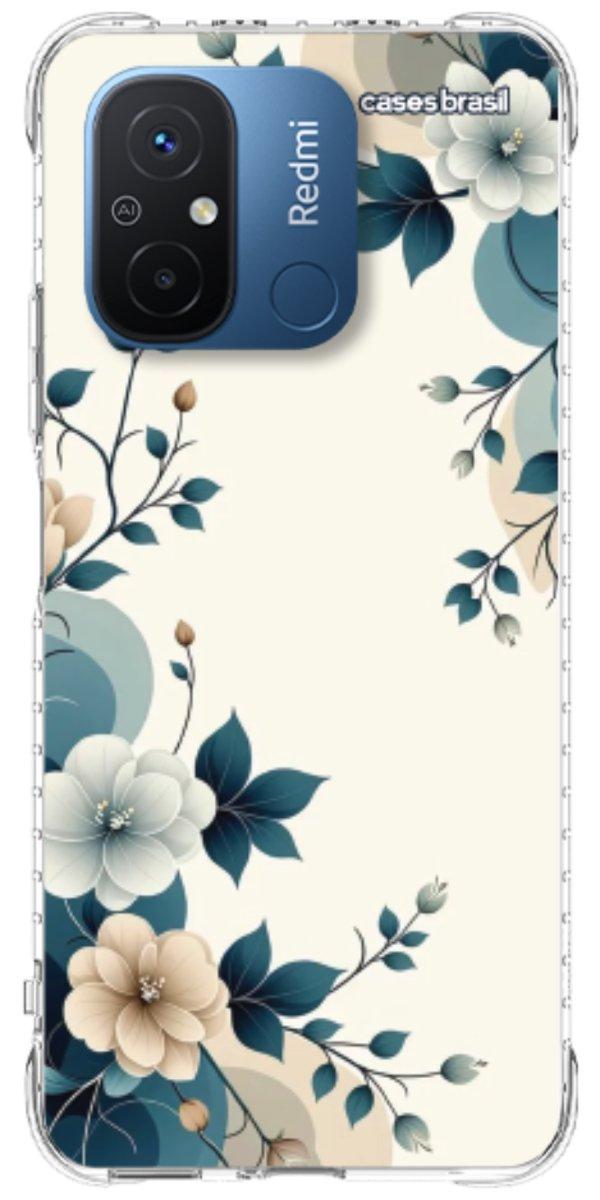 Capinha para Celular Floral Azul