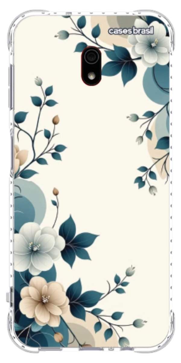 Capinha para Celular Floral Azul