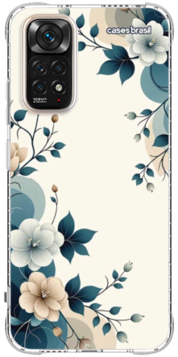 Capinha para Celular Floral Azul
