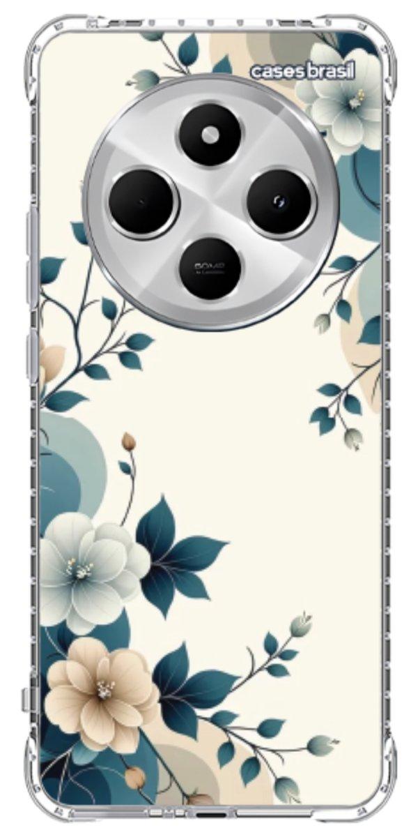Capinha para Celular Floral Azul