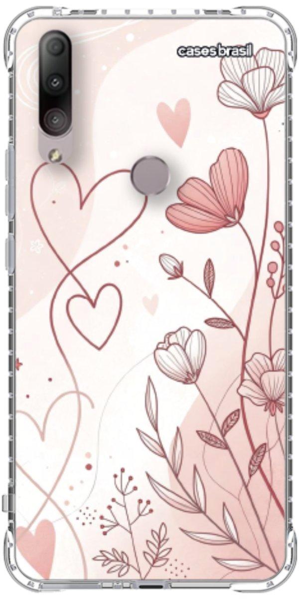 Capinha para Celular Floral com Corações