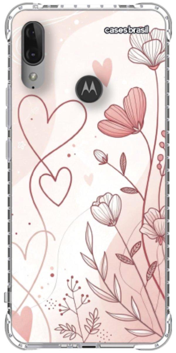 Capinha para Celular Floral com Corações