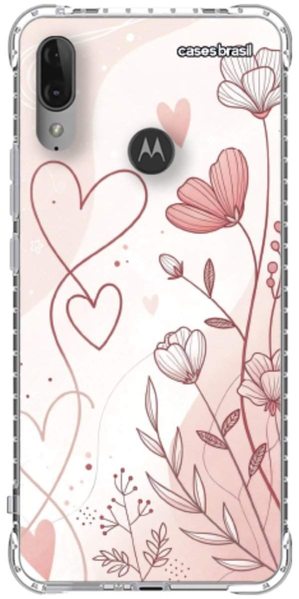 Capinha para Celular Floral com Corações