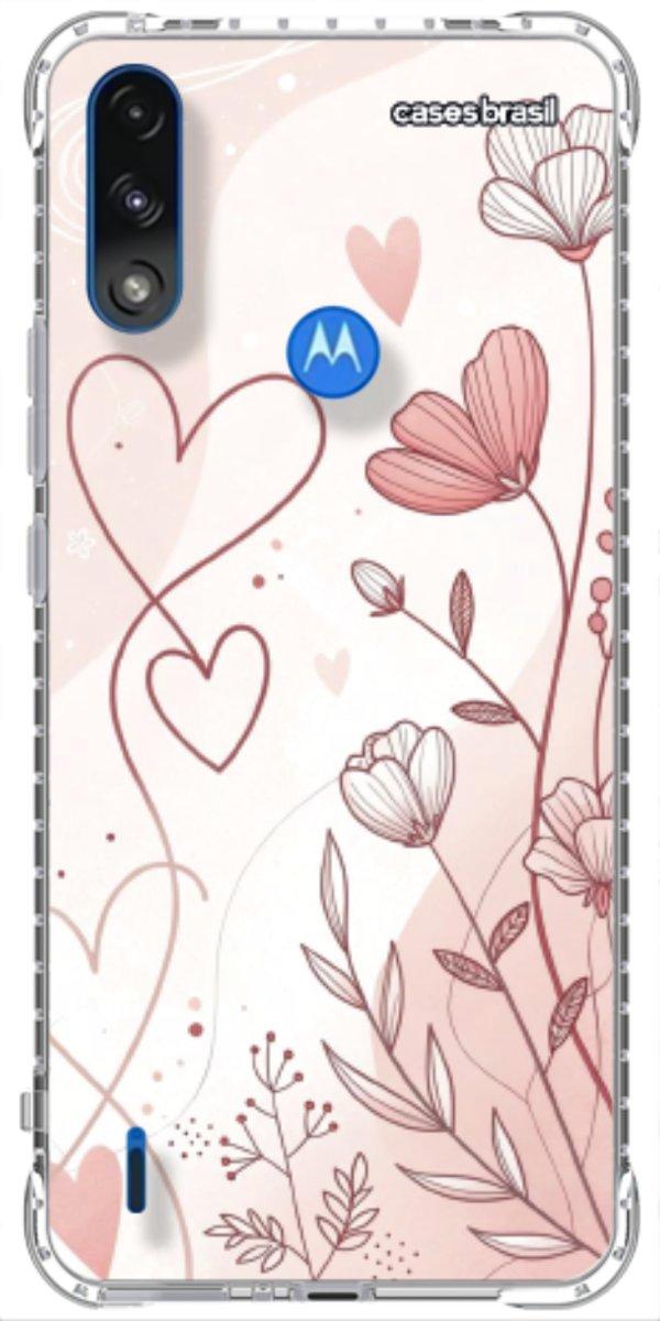Capinha para Celular Floral com Corações