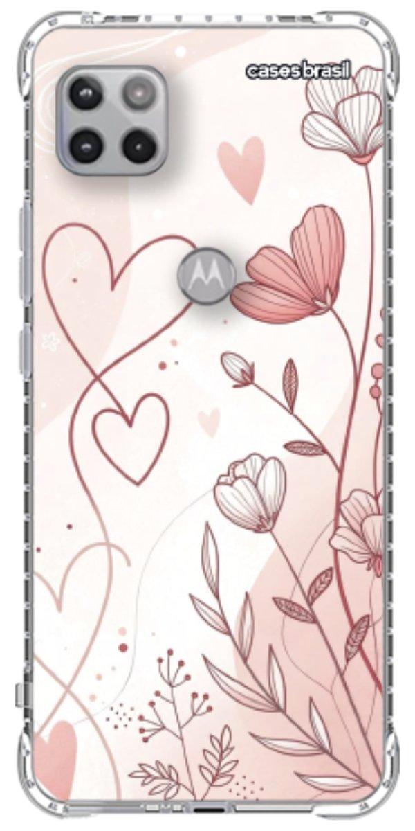 Capinha para Celular Floral com Corações