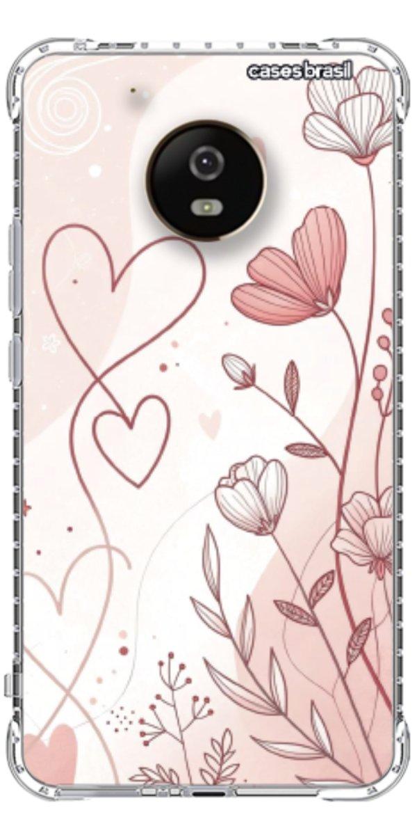 Capinha para Celular Floral com Corações