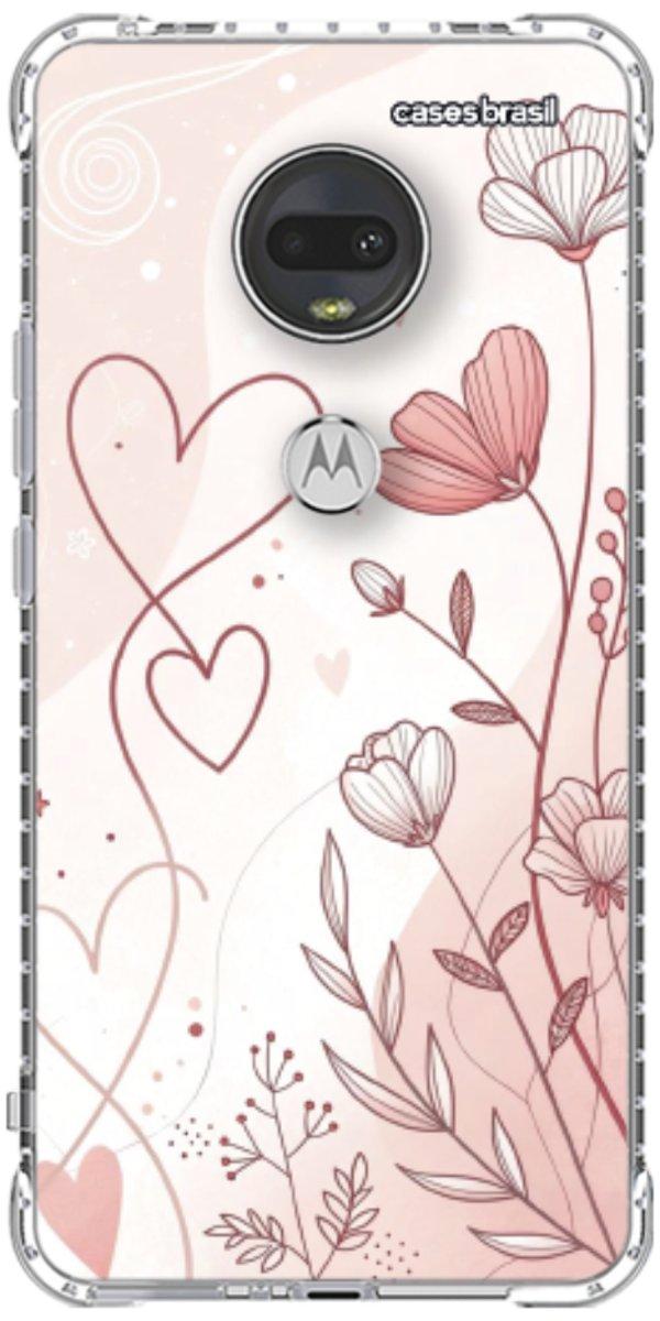 Capinha para Celular Floral com Corações