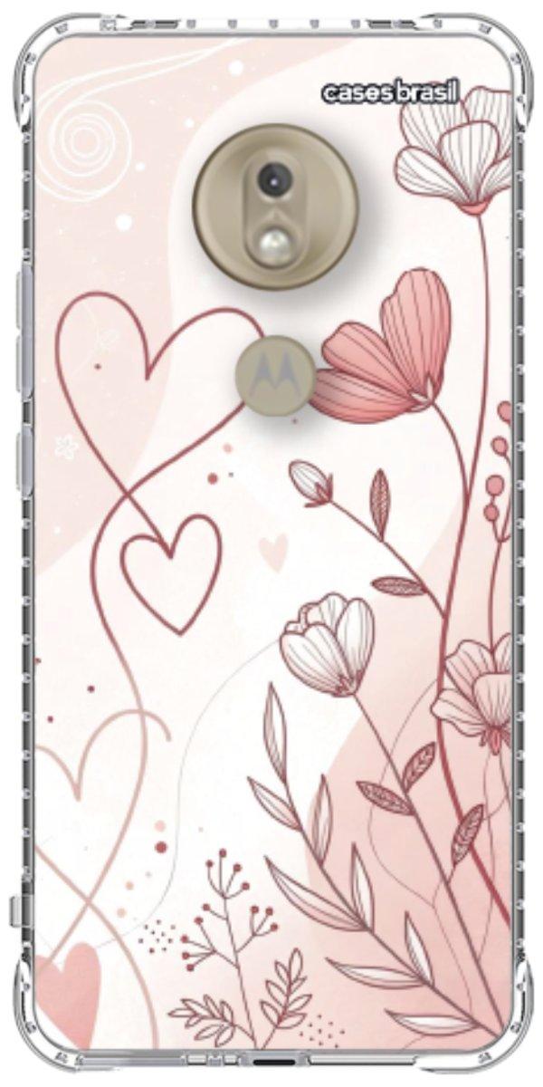 Capinha para Celular Floral com Corações