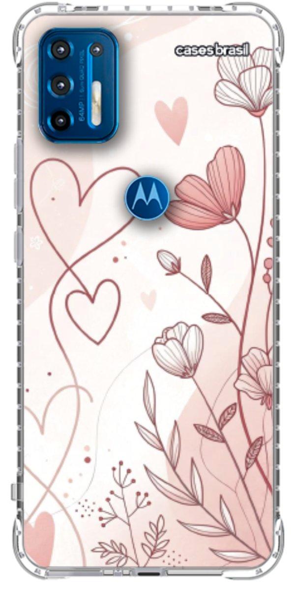 Capinha para Celular Floral com Corações