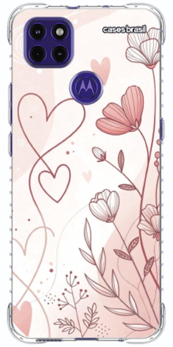 Capinha para Celular Floral com Corações