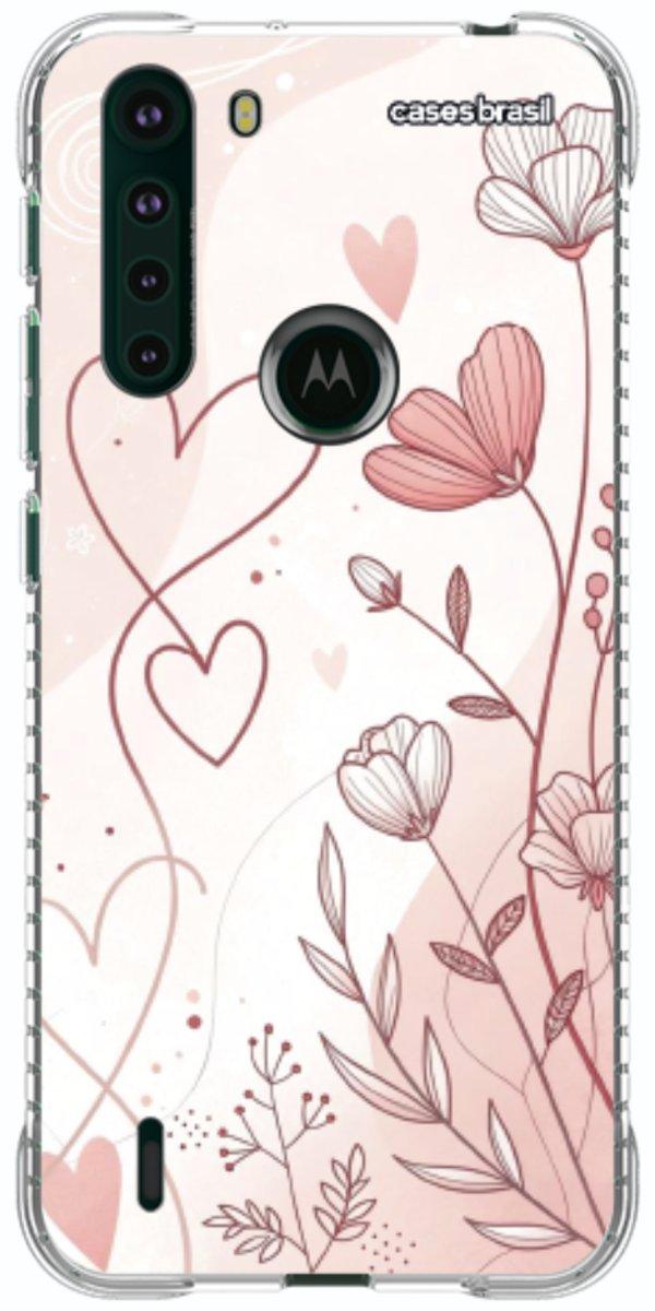 Capinha para Celular Floral com Corações