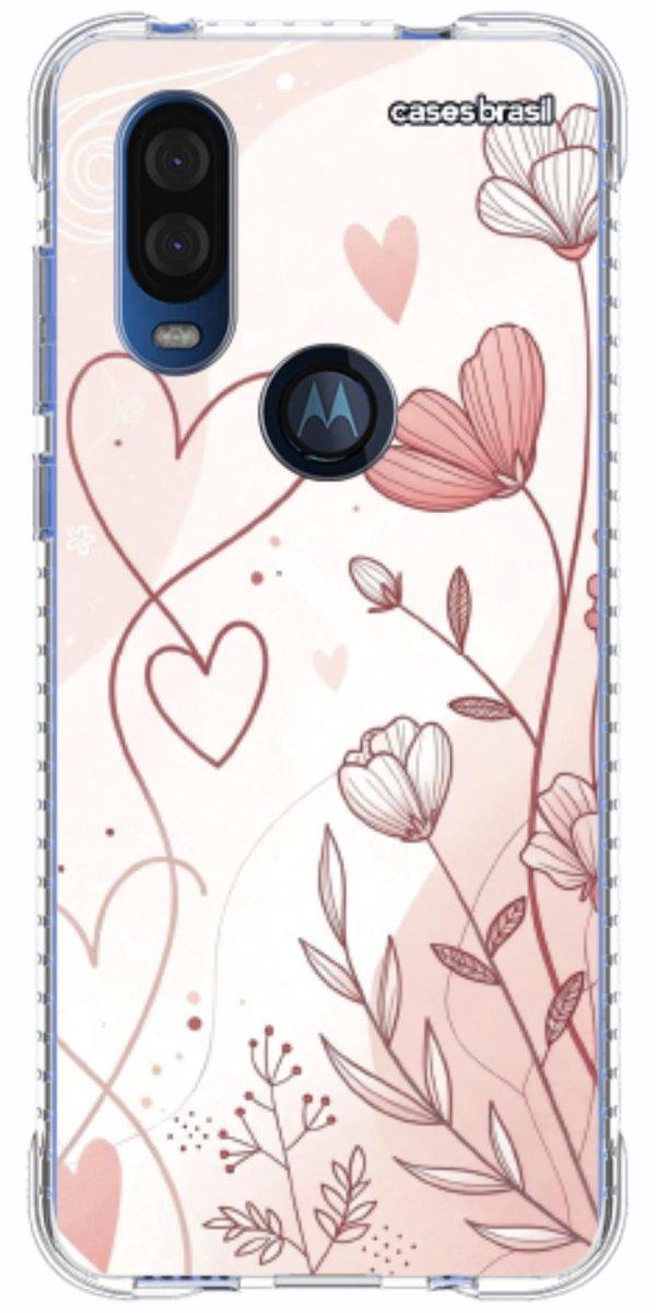Capinha para Celular Floral com Corações