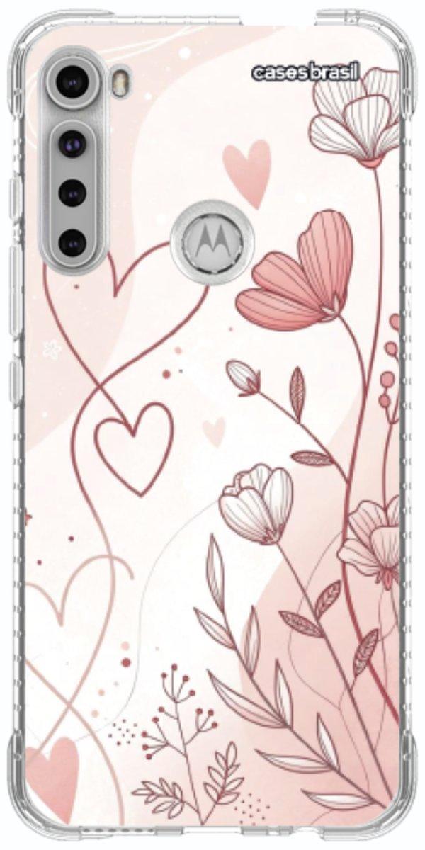 Capinha para Celular Floral com Corações