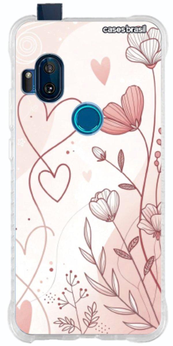 Capinha para Celular Floral com Corações