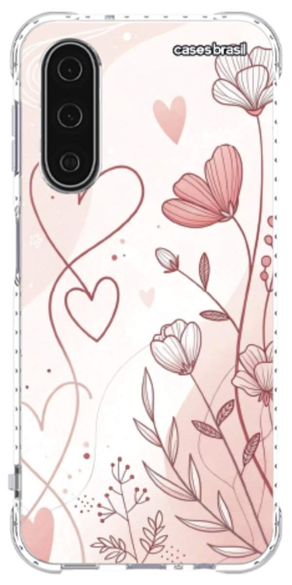 Capinha para Celular Floral com Corações