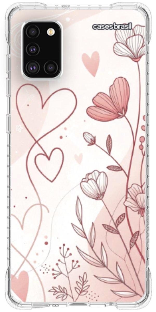 Capinha para Celular Floral com Corações