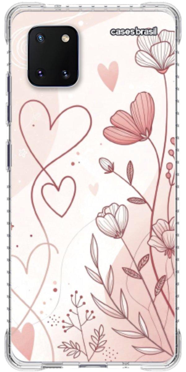 Capinha para Celular Floral com Corações