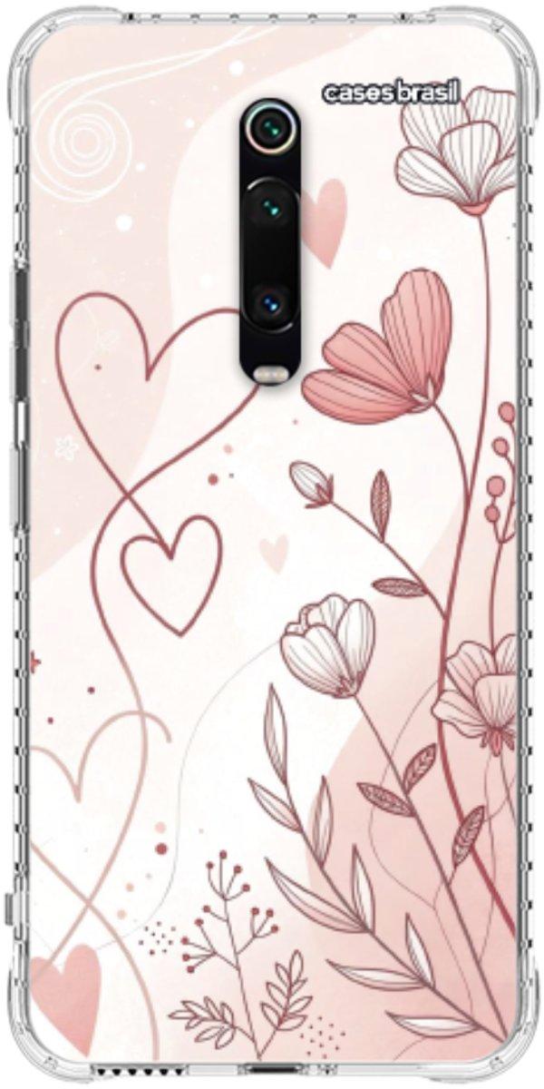 Capinha para Celular Floral com Corações
