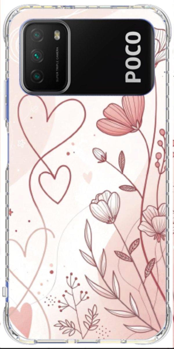 Capinha para Celular Floral com Corações