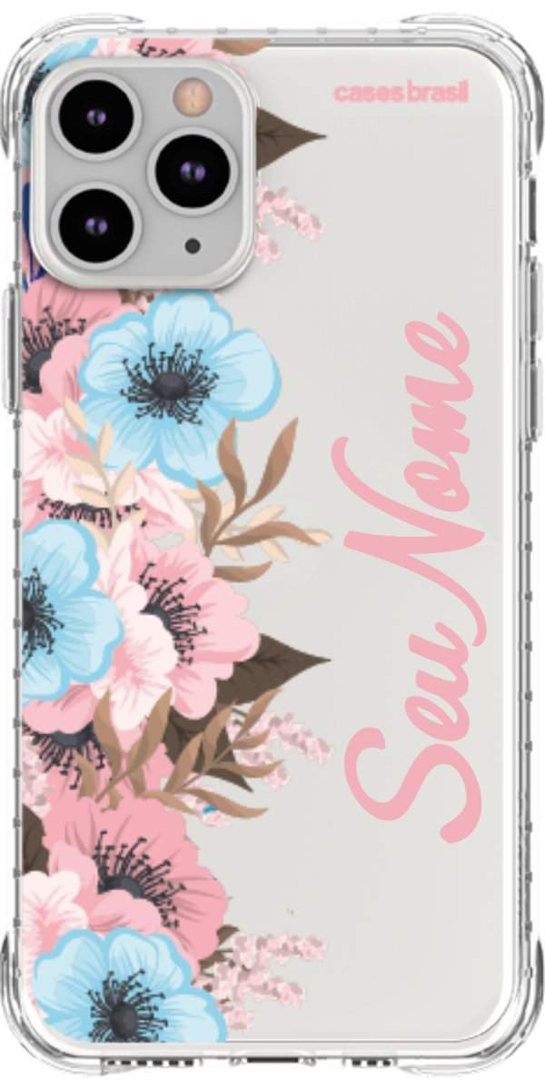 Capinha para Celular Moldura Floral