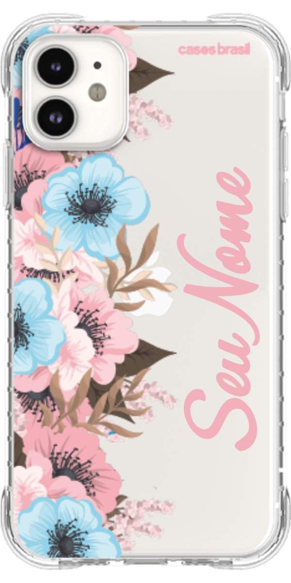 Capinha para Celular Moldura Floral