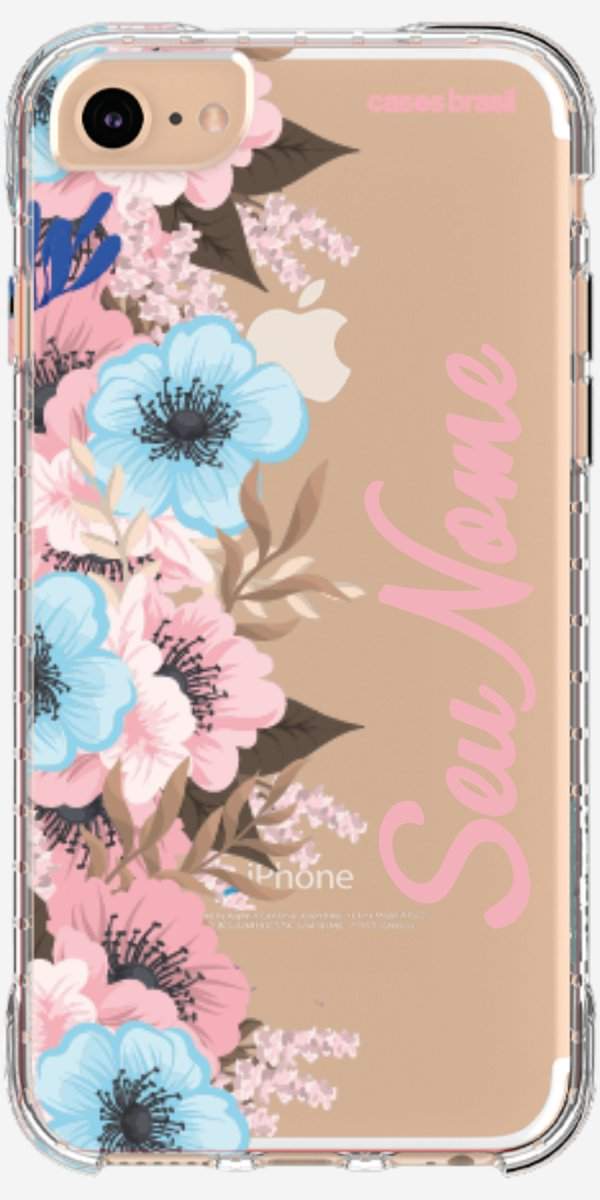 Capinha para Celular Moldura Floral