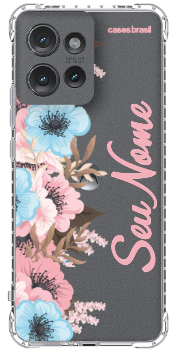 Capinha para Celular Moldura Floral