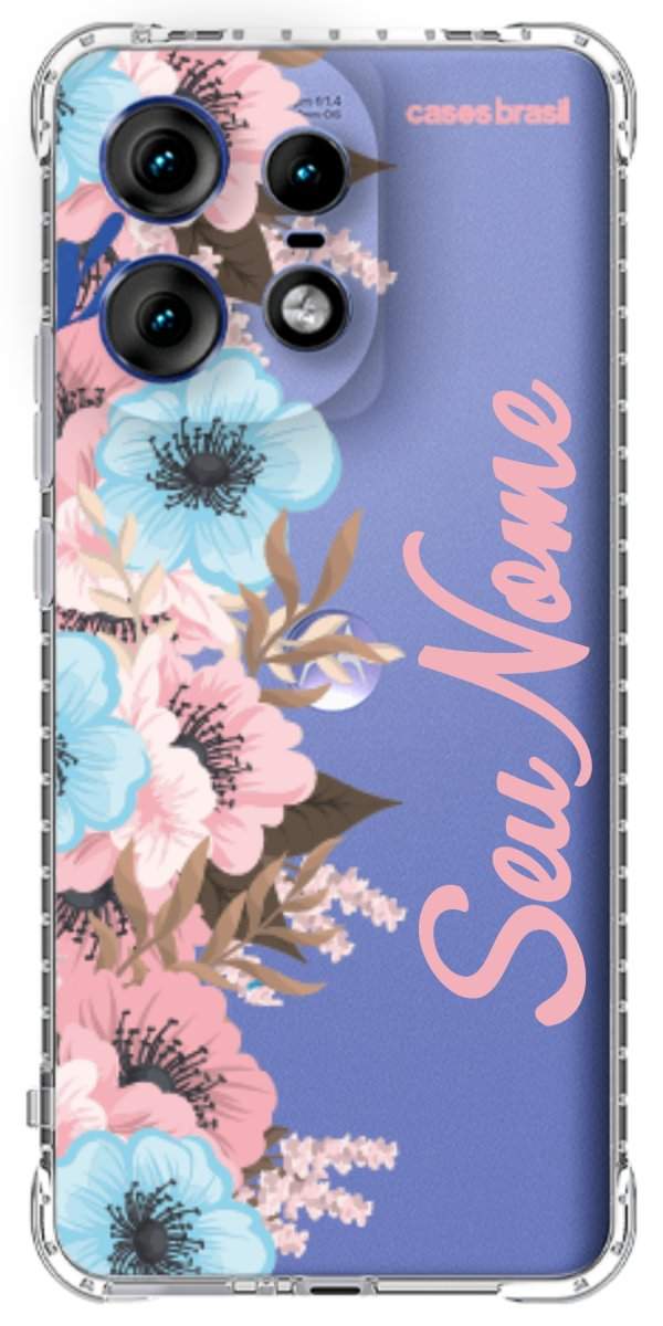 Capinha para Celular Moldura Floral
