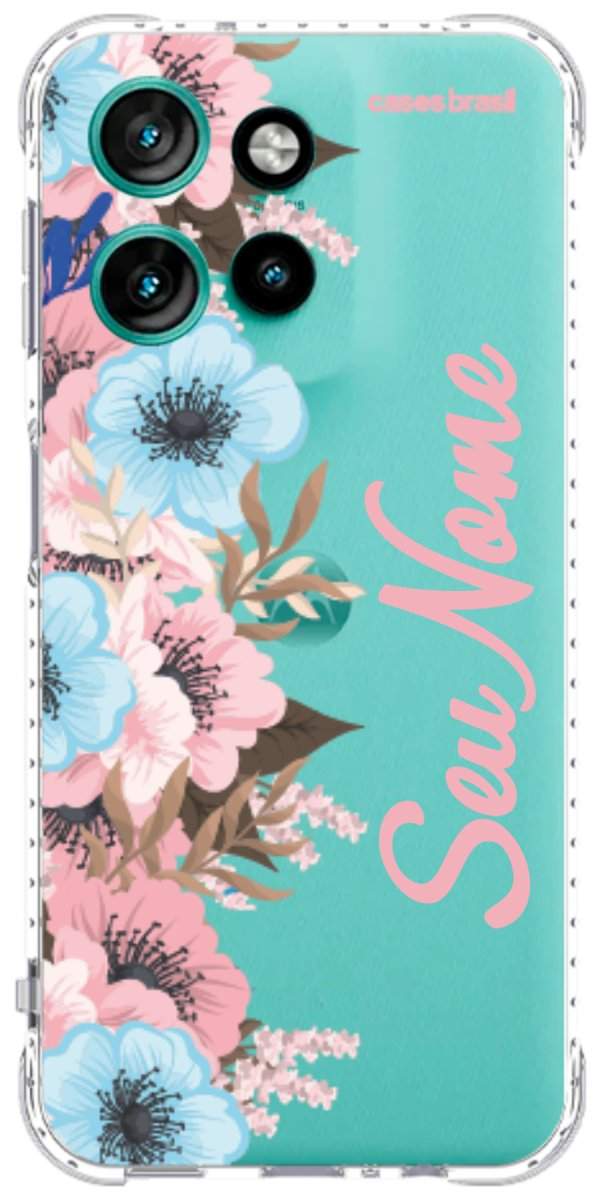 Capinha para Celular Moldura Floral