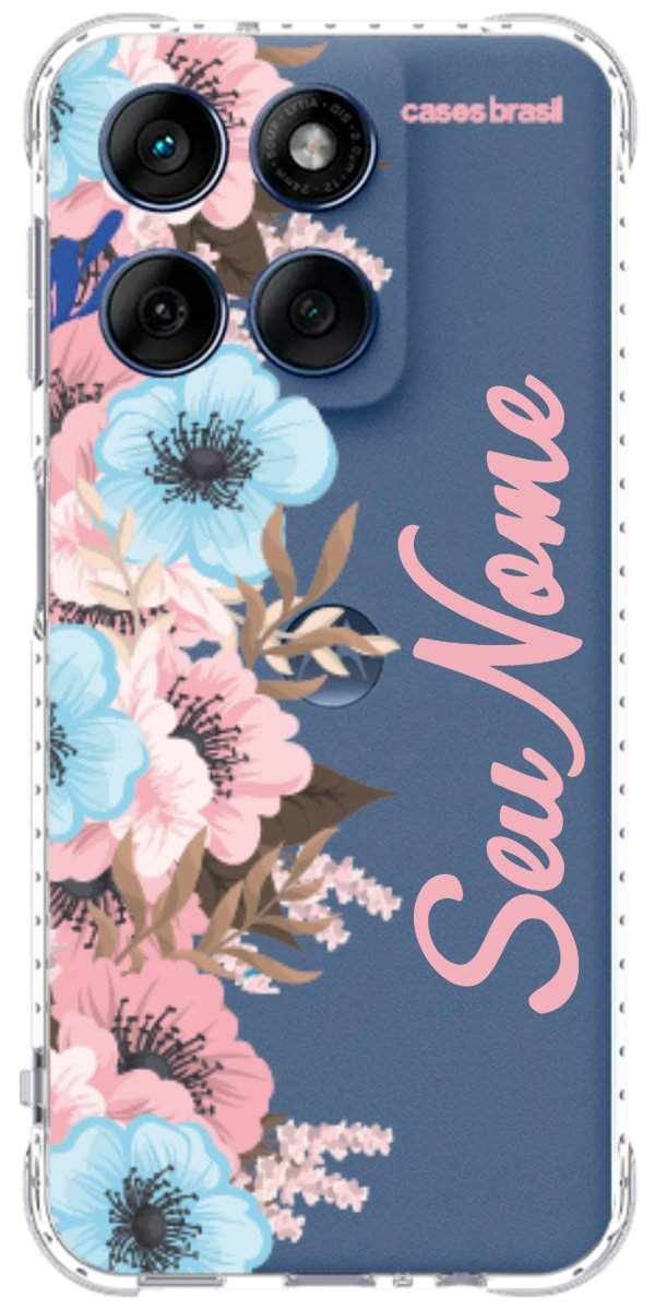 Capinha para Celular Moldura Floral